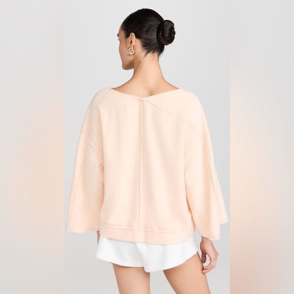 NWT Free People X Intimately Free People Day Off Fleece Pullover Sweater Peach - Picture 3 of 10